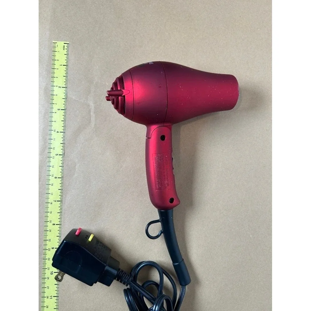 BaBylissPRO TT Tourmaline Titanium 1500 Red Folding Travel Hair Dryer BABTT053T